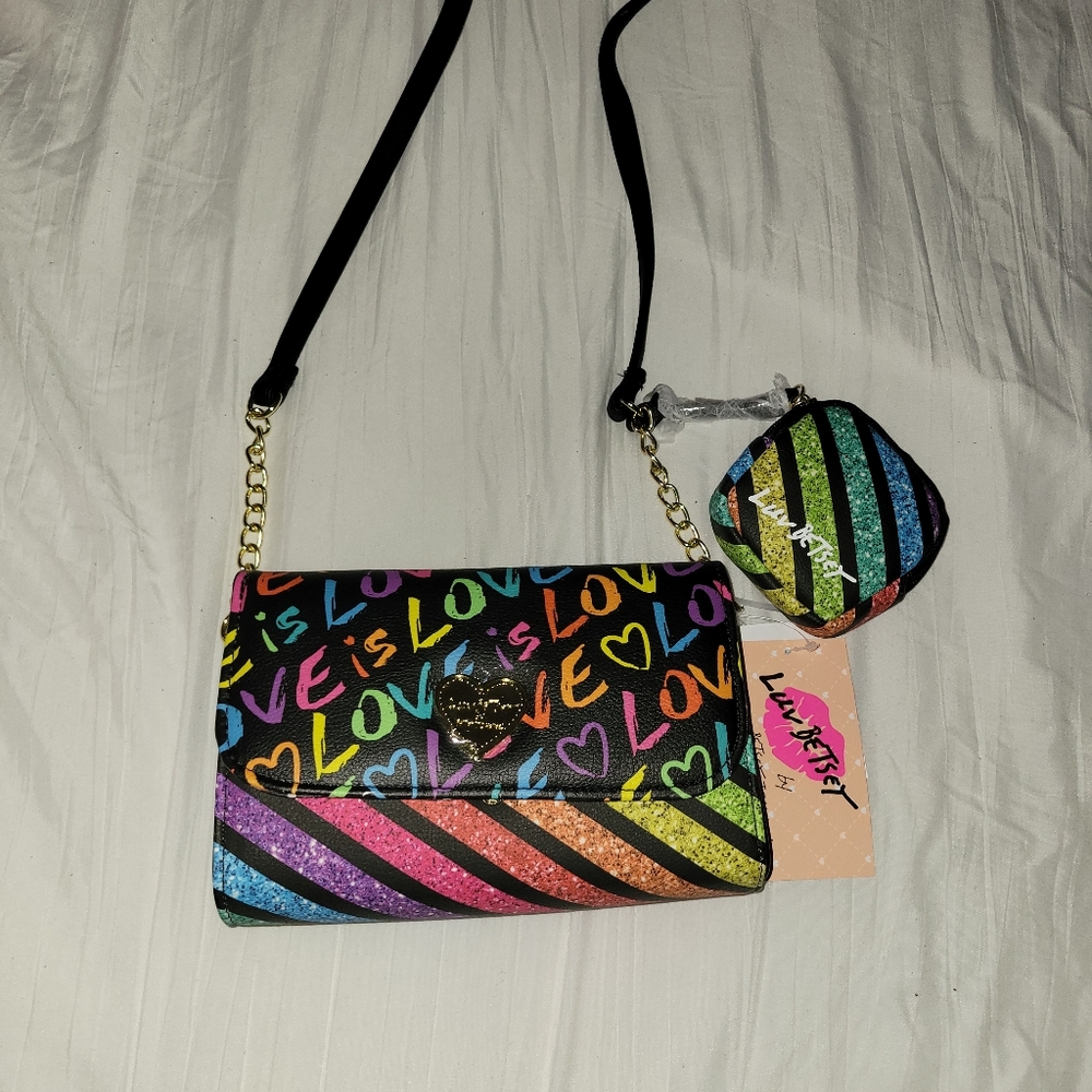 BETSEY JOHNSON CROSSBODY BAG MULTI COLOUR